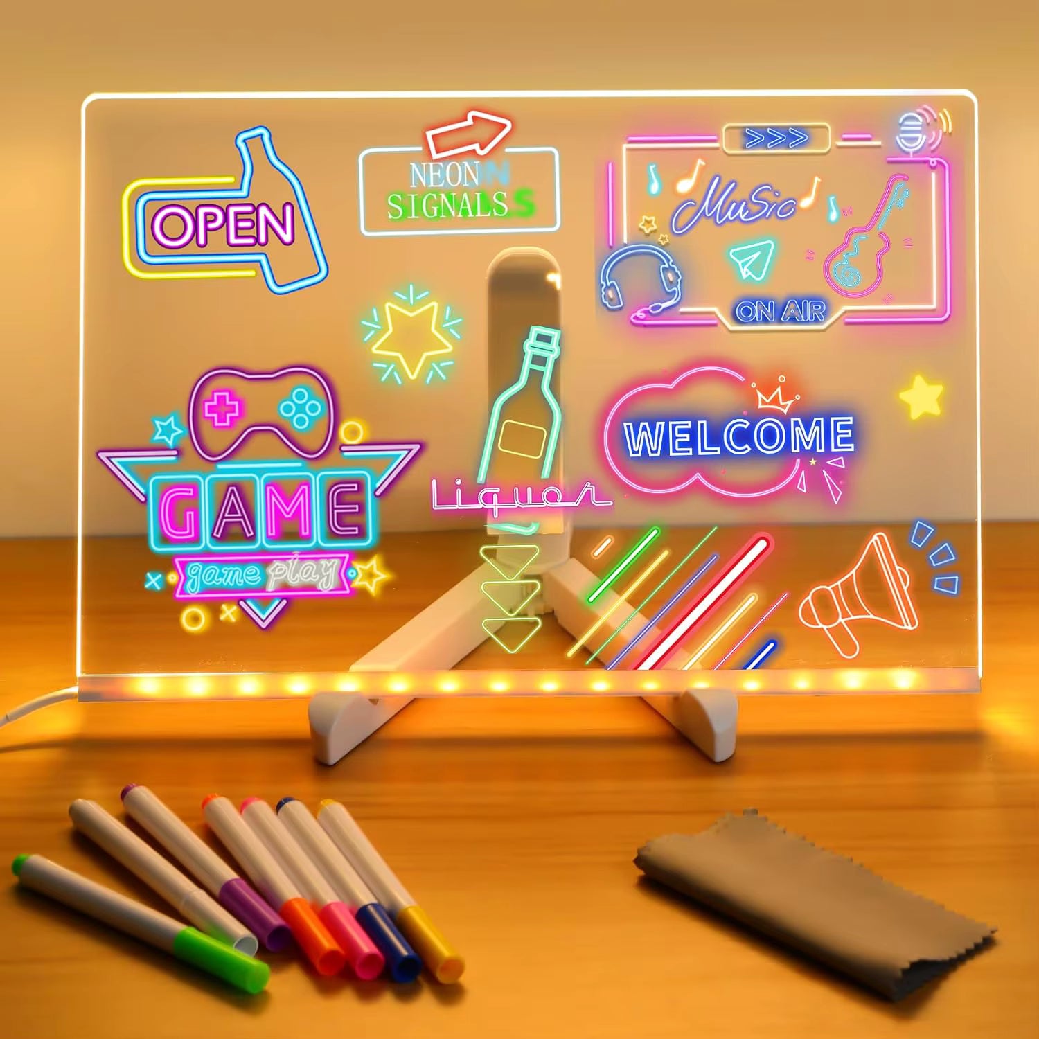 LED Note Board with Colourful Night Light – NBRW