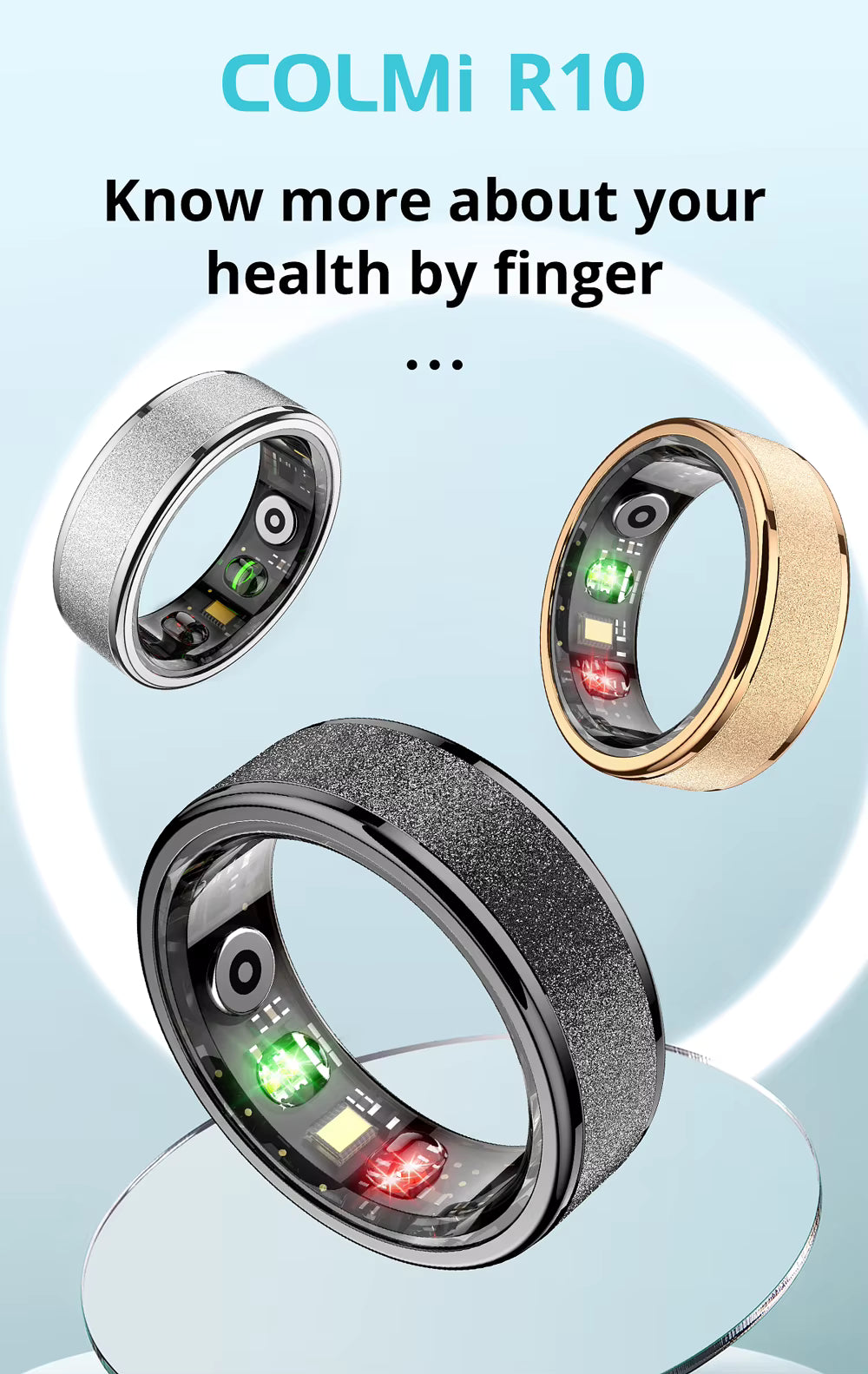 COLMI R10 Smart Ring with Charging Case