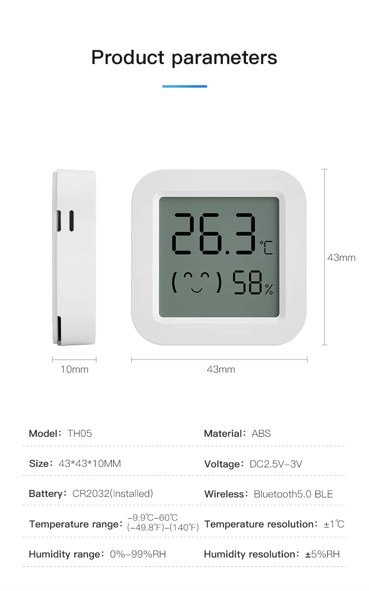 Smart LCD Temperature & Humidity Sensor