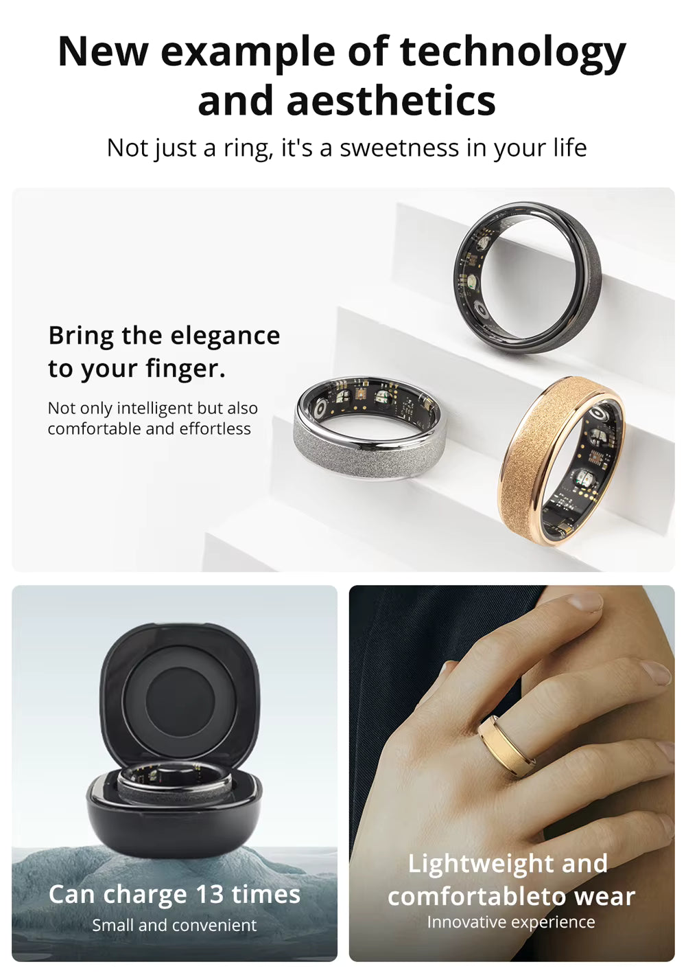 COLMI R10 Smart Ring with Charging Case