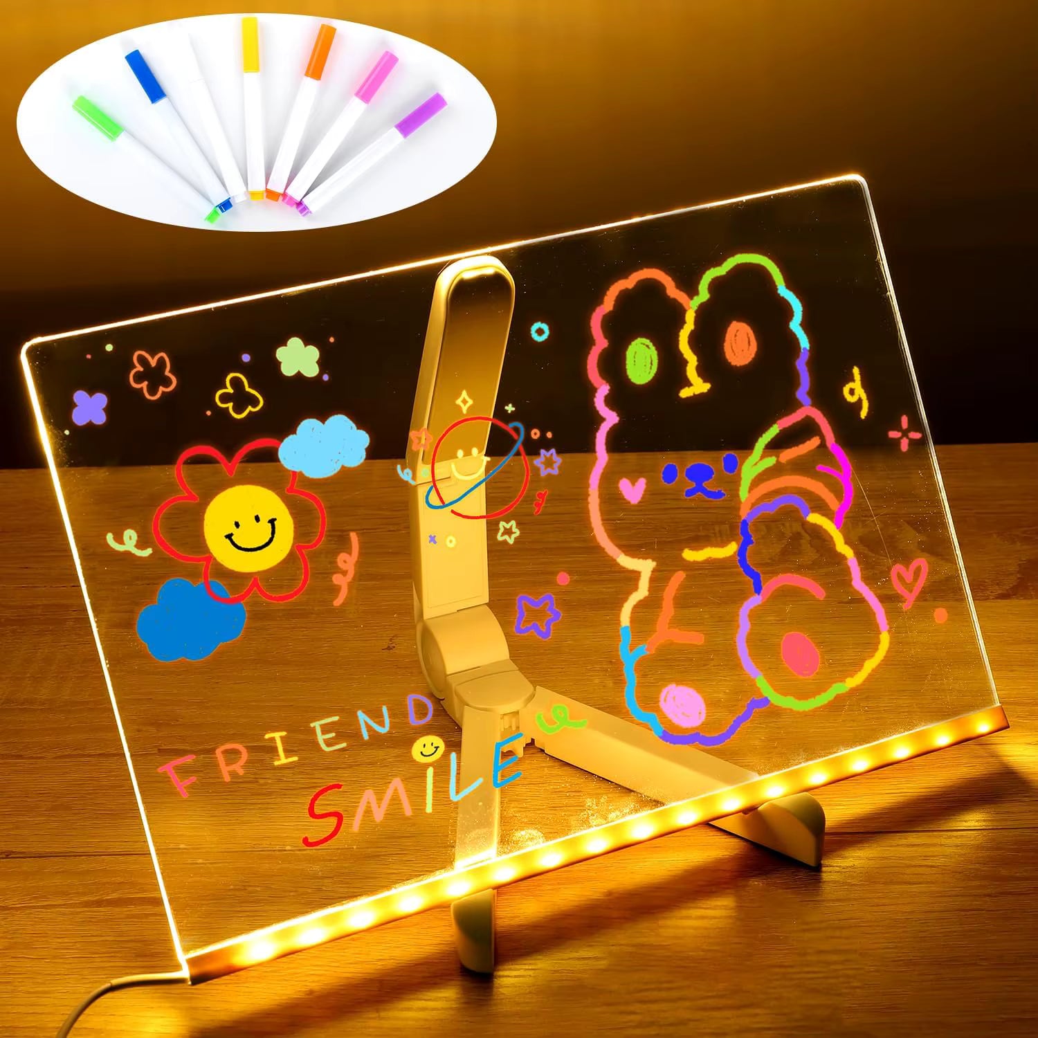 LED Note Board with Colourful Night Light – NBRW