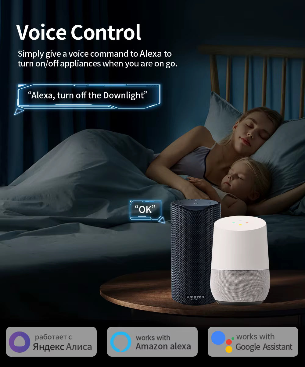 TNCE TUYA Smart Plug Wi-Fi or Zigbee 3.0 EU Socket (16A / 20A) — Power Monitor and Voice Control