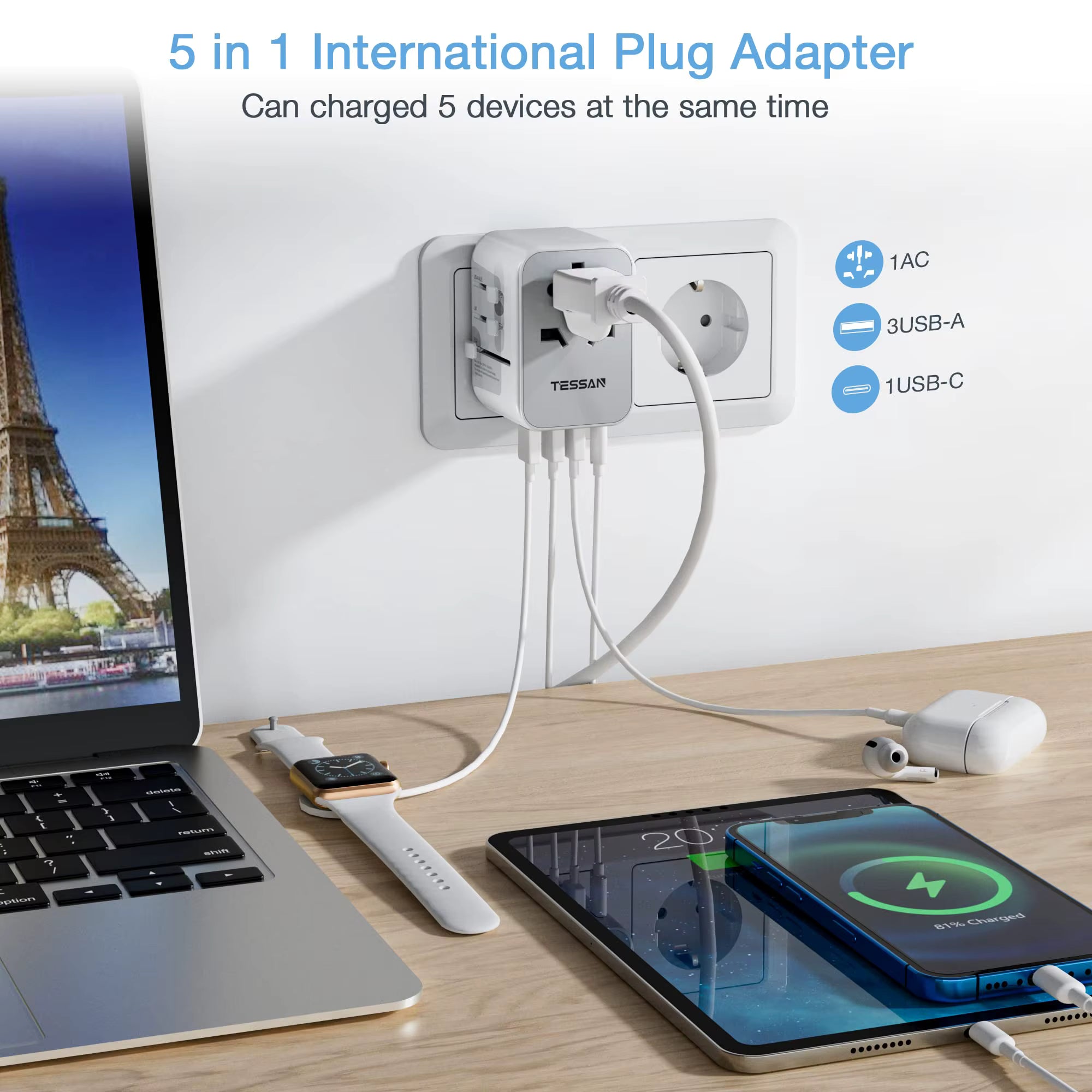 TESSAN Universal Travel Adapter