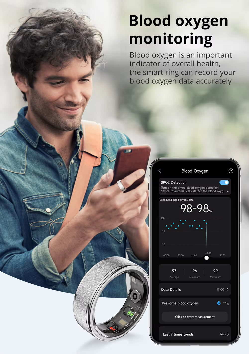 COLMI R10 Smart Ring with Charging Case