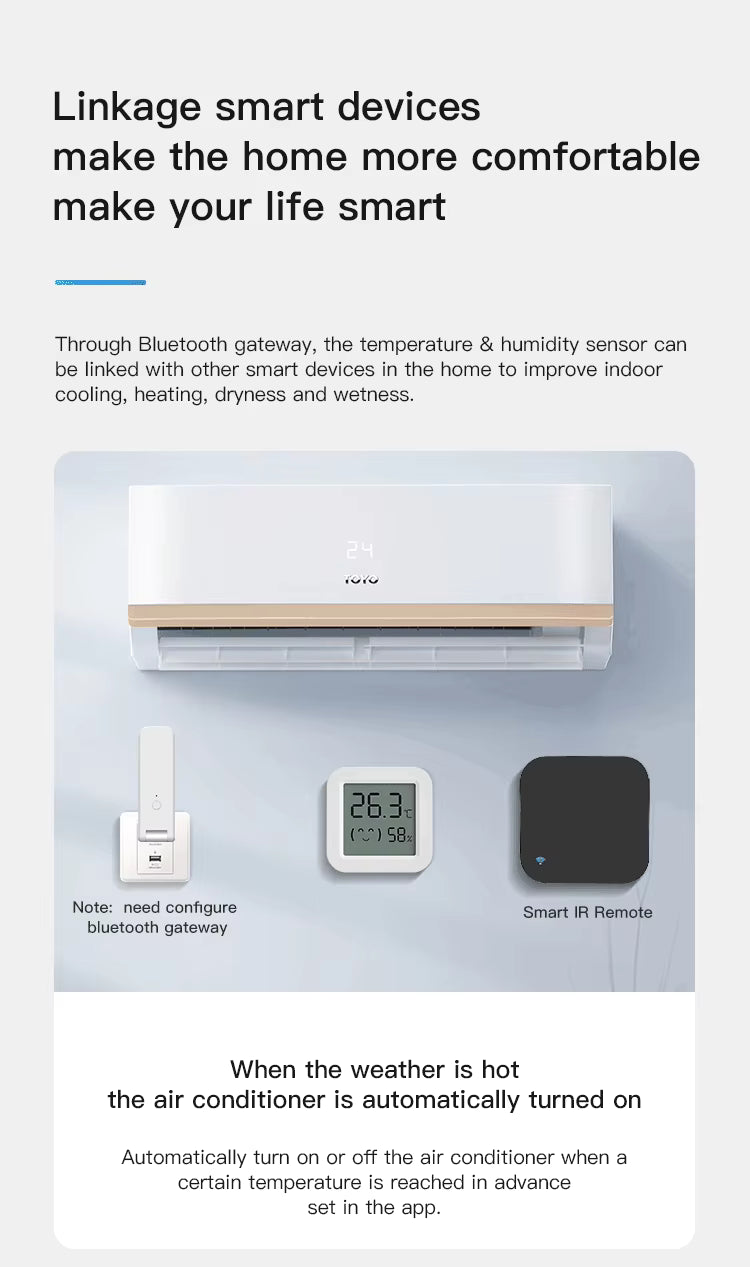 Smart LCD Temperature & Humidity Sensor