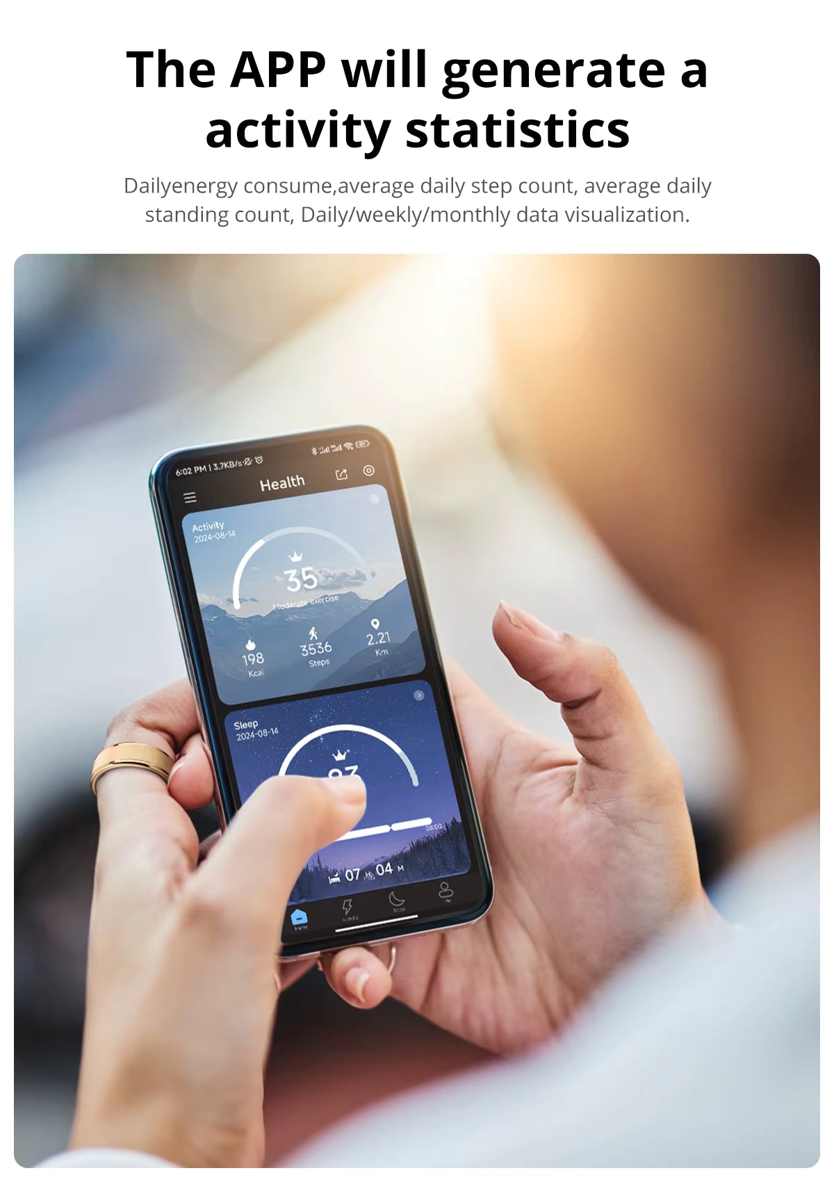 COLMI R10 Smart Ring with Charging Case