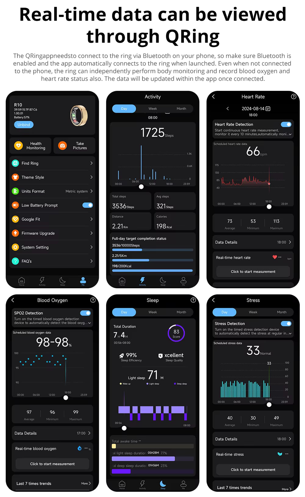 COLMI R10 Smart Ring with Charging Case