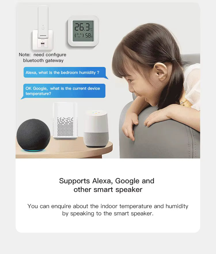 Smart LCD Temperature & Humidity Sensor