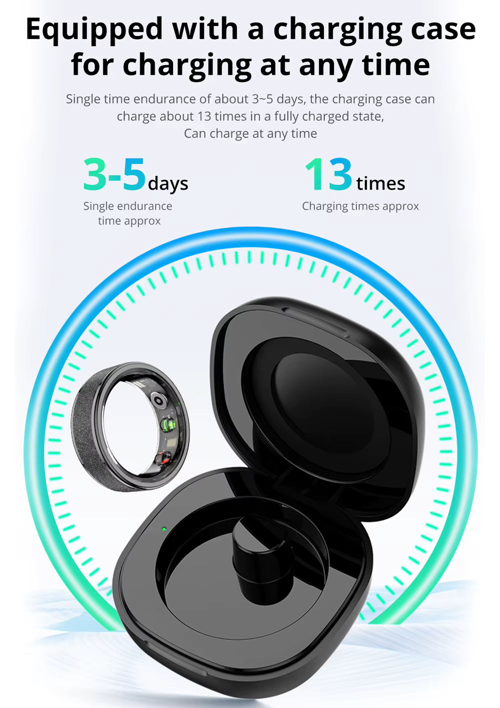 COLMI R10 Smart Ring with Charging Case