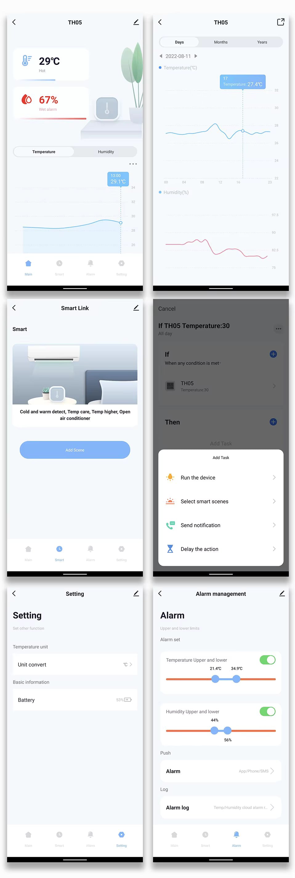 Smart LCD Temperature & Humidity Sensor