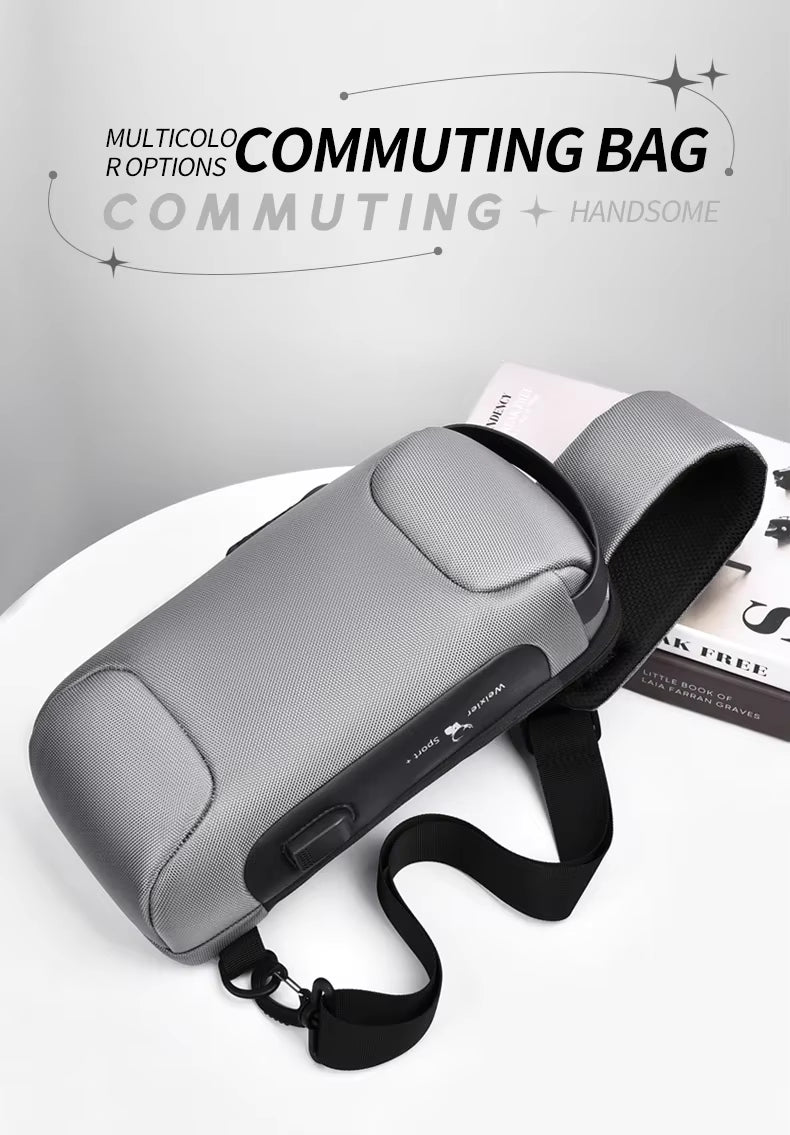 WEIXIER Smart Anti-Theft Crossbody Bag – USB Charging Sling Pack for Modern Travellers