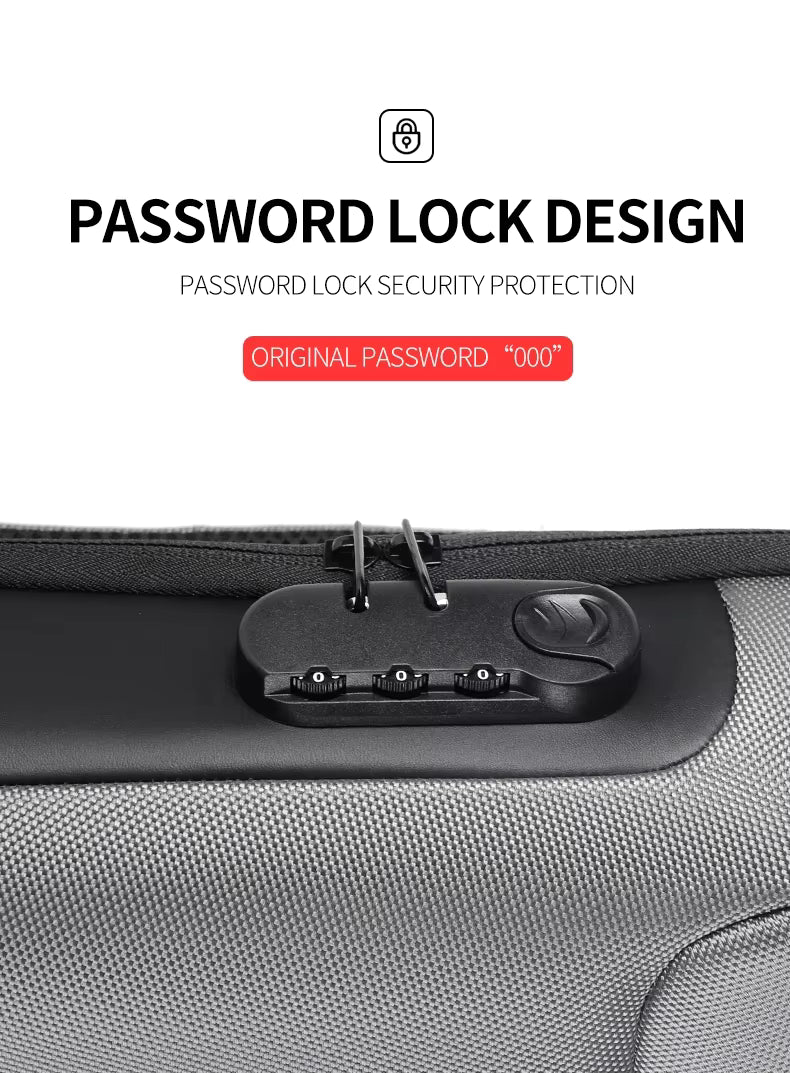 WEIXIER Smart Anti-Theft Crossbody Bag – USB Charging Sling Pack for Modern Travellers