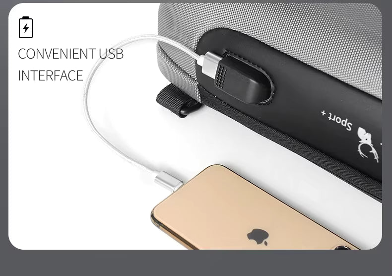 WEIXIER Smart Anti-Theft Crossbody Bag – USB Charging Sling Pack for Modern Travellers