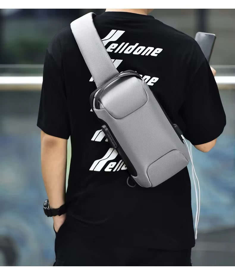 WEIXIER Smart Anti-Theft Crossbody Bag – USB Charging Sling Pack for Modern Travellers
