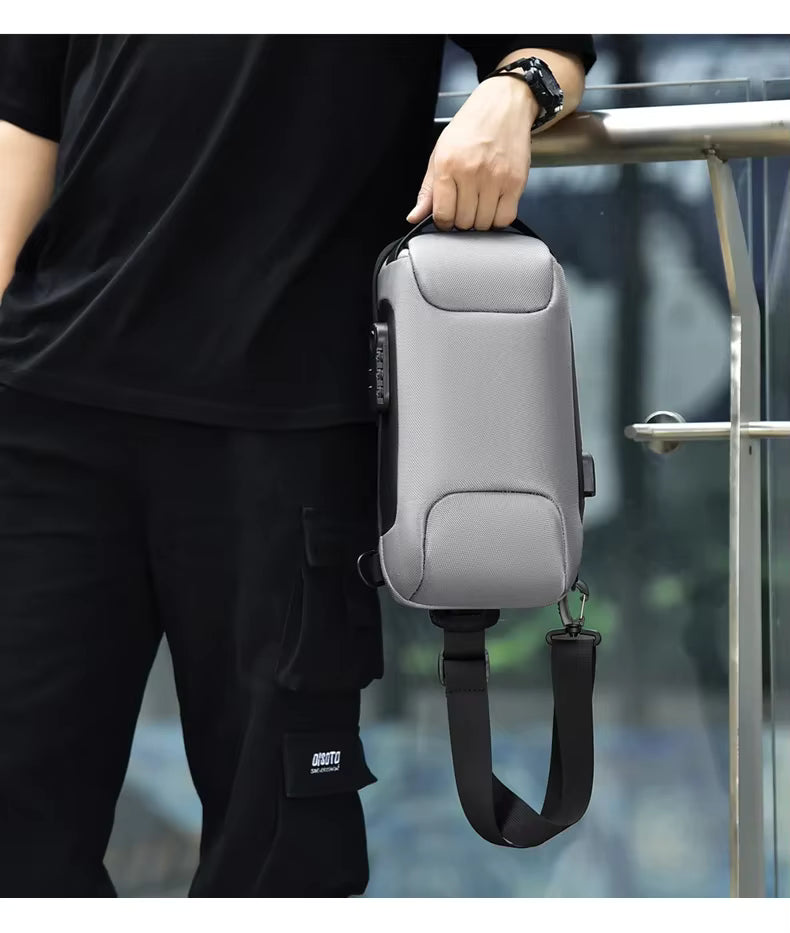 WEIXIER Smart Anti-Theft Crossbody Bag – USB Charging Sling Pack for Modern Travellers