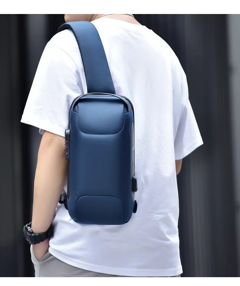 WEIXIER Smart Anti-Theft Crossbody Bag – USB Charging Sling Pack for Modern Travellers