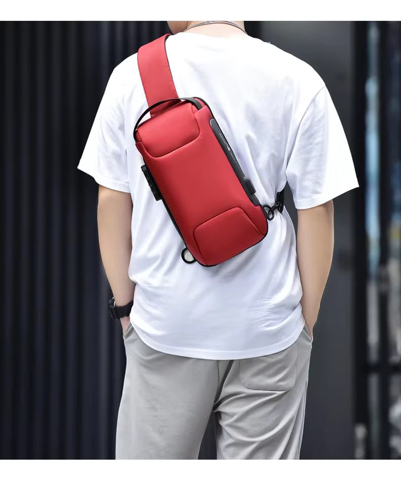 WEIXIER Smart Anti-Theft Crossbody Bag – USB Charging Sling Pack for Modern Travellers