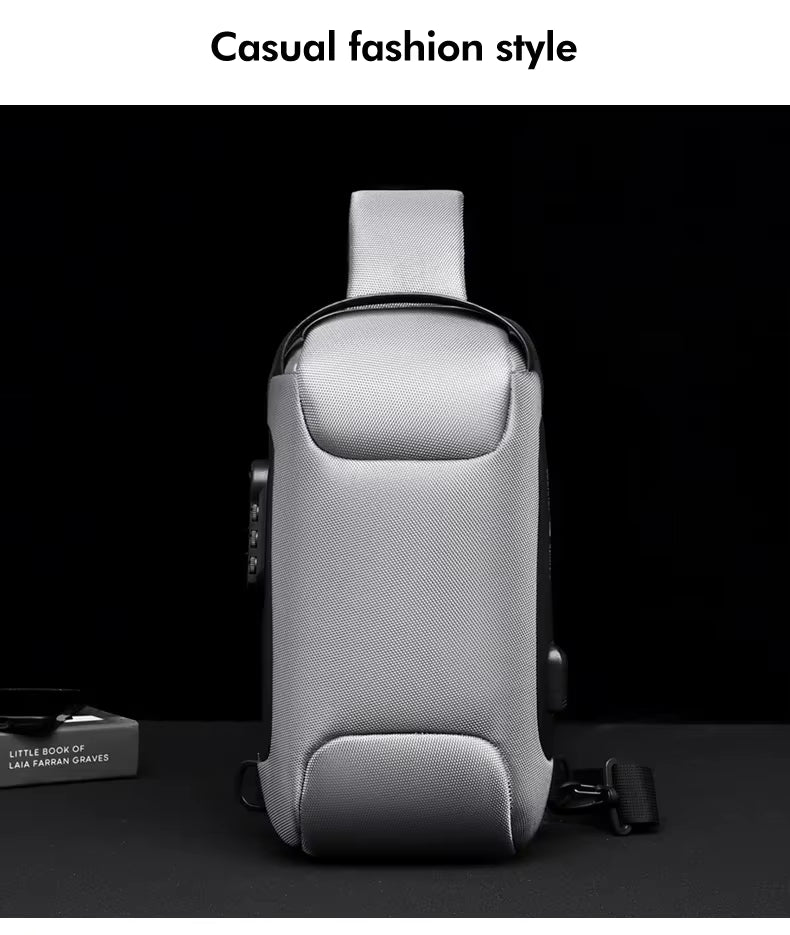 WEIXIER Smart Anti-Theft Crossbody Bag – USB Charging Sling Pack for Modern Travellers
