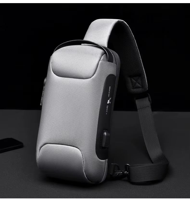 WEIXIER Smart Anti-Theft Crossbody Bag – USB Charging Sling Pack for Modern Travellers