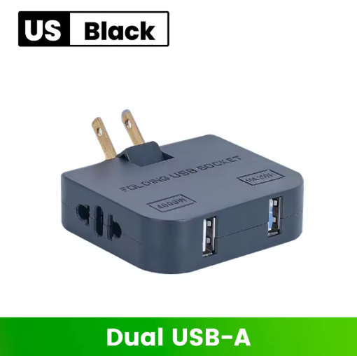 180° Rotatable EU Extension Socket (3-in-1)