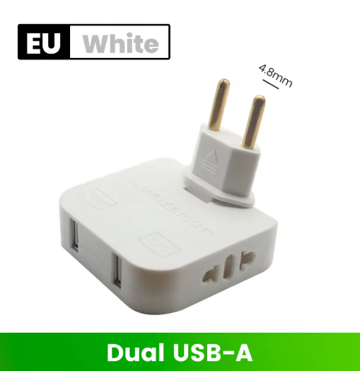 180° Rotatable EU Extension Socket (3-in-1)