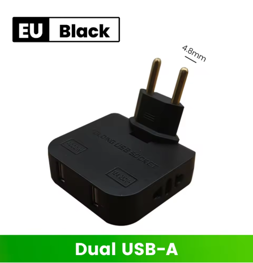 180° Rotatable EU Extension Socket (3-in-1)