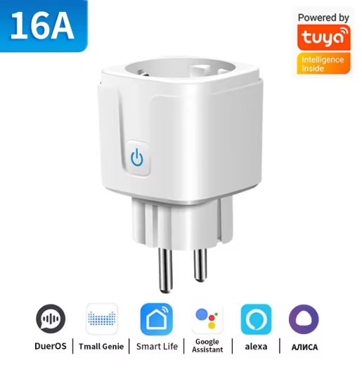 TNCE TUYA Smart Plug Wi-Fi or Zigbee 3.0 EU Socket (16A / 20A) — Power Monitor and Voice Control