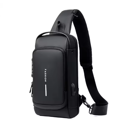 WEIXIER Smart Anti-Theft Crossbody Bag – USB Charging Sling Pack for Modern Travellers