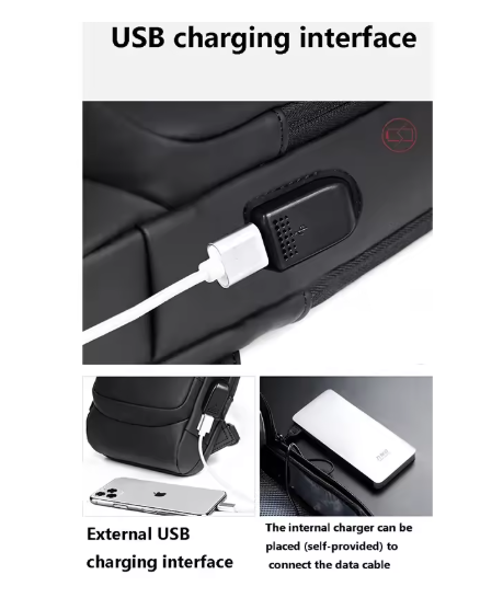 WEIXIER Smart Anti-Theft Crossbody Bag – USB Charging Sling Pack for Modern Travellers